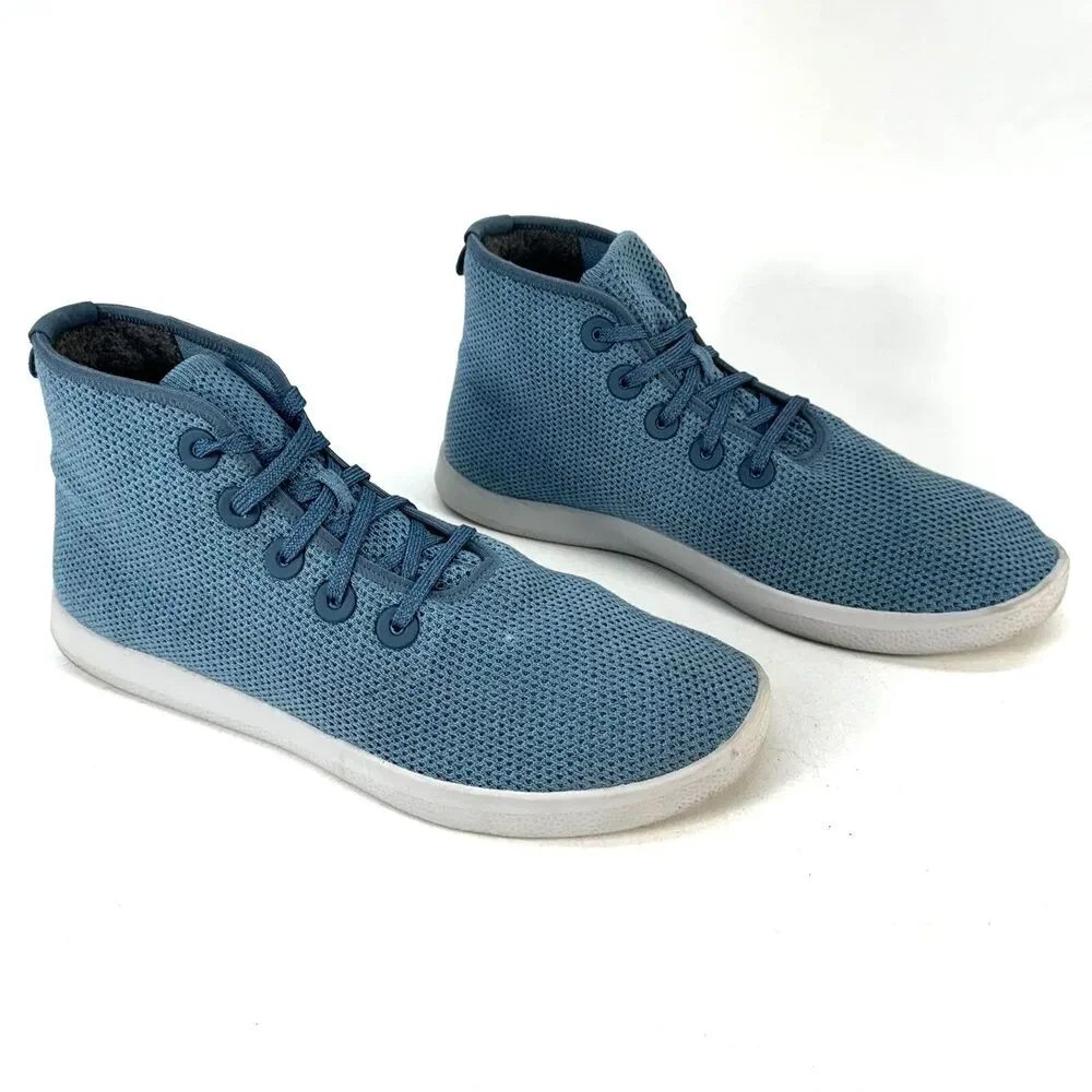 Allbirds Tree Toppers Men’s 13 High Top Sneakers Blue Nikau Sapphire White Sole